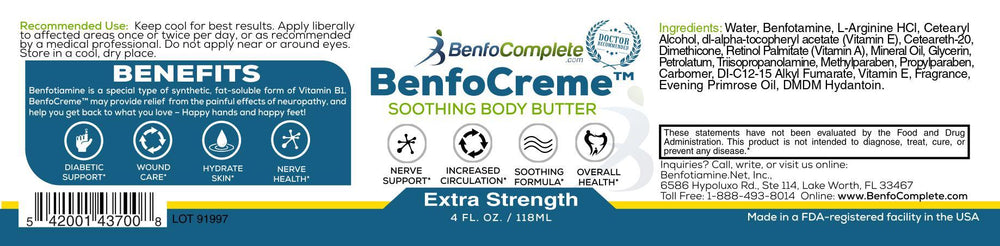 BenfoComplete Extra Strength BenfoCreme™ 4 oz. - Select Discount Option - BenfoComplete