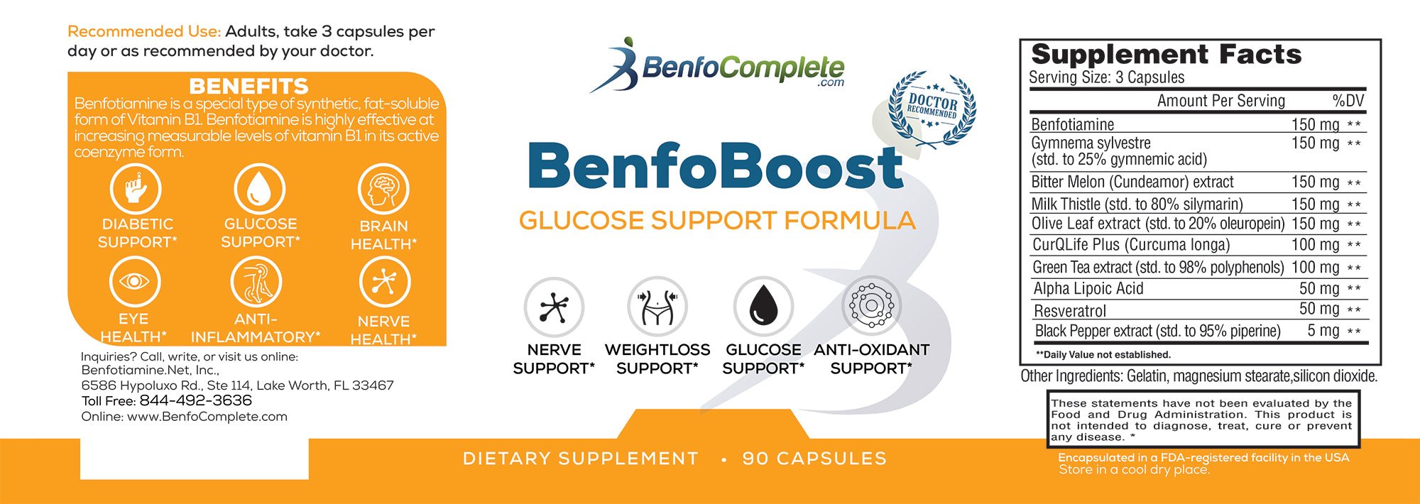 BenfoBoost Glucose Support Formula Supplement - BenfoComplete