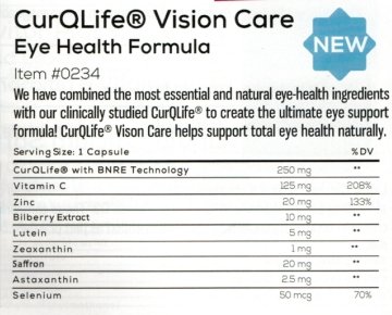 CurQLife Vision Care® Formula for Eye Health - BenfoComplete