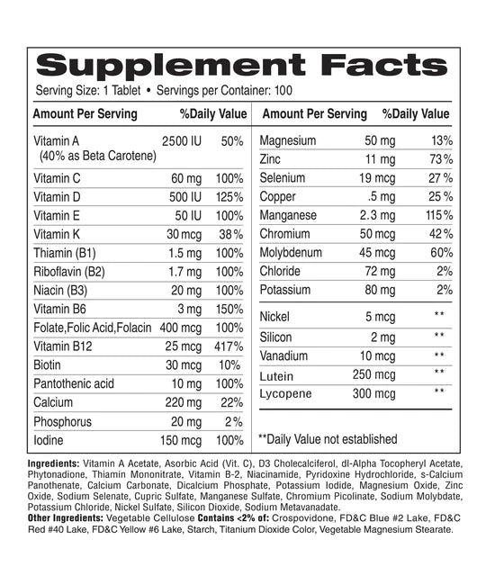 ECUSA Multi-Vitamin A thru Z Senior - BenfoComplete