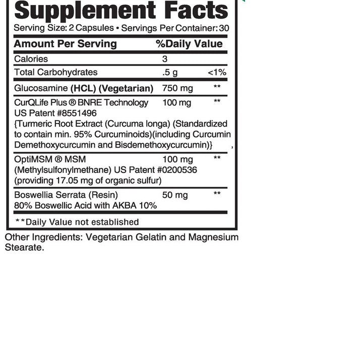ECUSA Veggie Glucosamine, MSM, CurQLife® - BenfoComplete