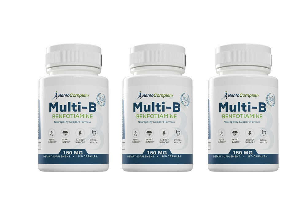 Multi-B Neuropathy Support Formula 150mg 120 Gelatin Capsules - 3 Bottles - BenfoComplete