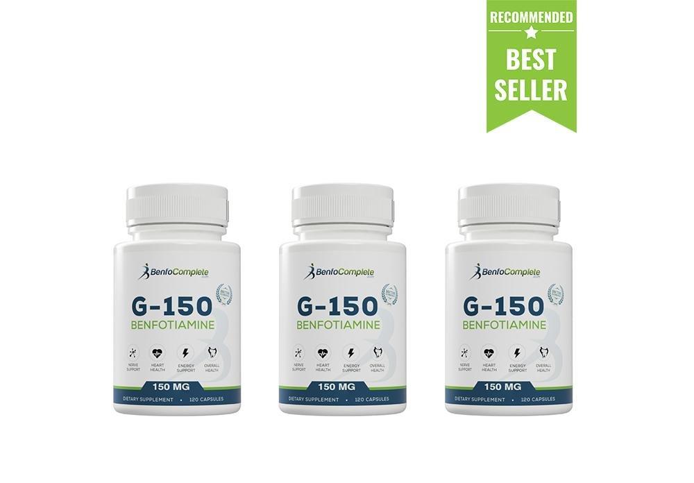 Vitamin Supplement For Diabetes - Benfotiamine 150mg 120 Gelatin Capsules Per Bottle - BenfoComplete